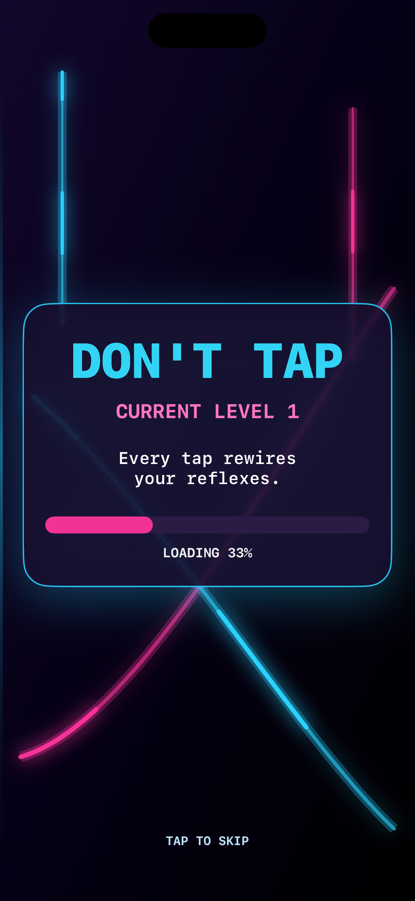 Don't Tap gameplay screen